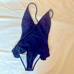 Black one piece swimwear - brand new - padded - size M